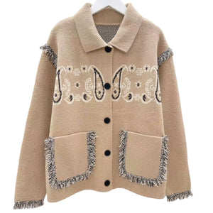 Paisley Print Cardigan
