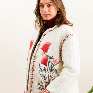 Embroidered Quilted Jacket