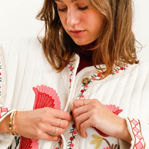 Embroidered Quilted Jacket