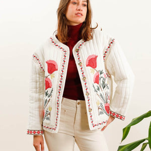 Embroidered Quilted Jacket
