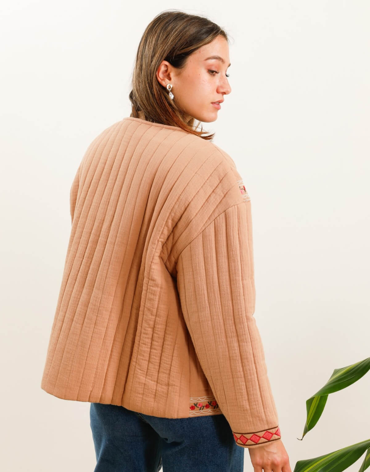 Embroidered Quilted Jacket