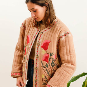 Embroidered Quilted Jacket