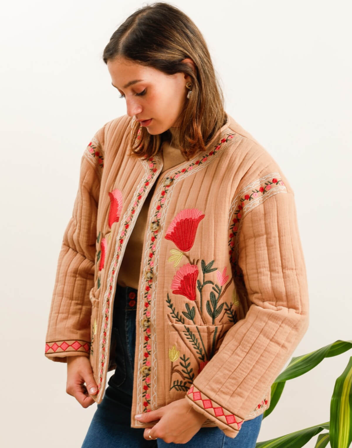 Embroidered Quilted Jacket