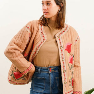 Embroidered Quilted Jacket