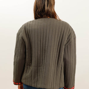 Embroidered Quilted Jacket