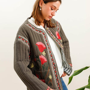 Embroidered Quilted Jacket